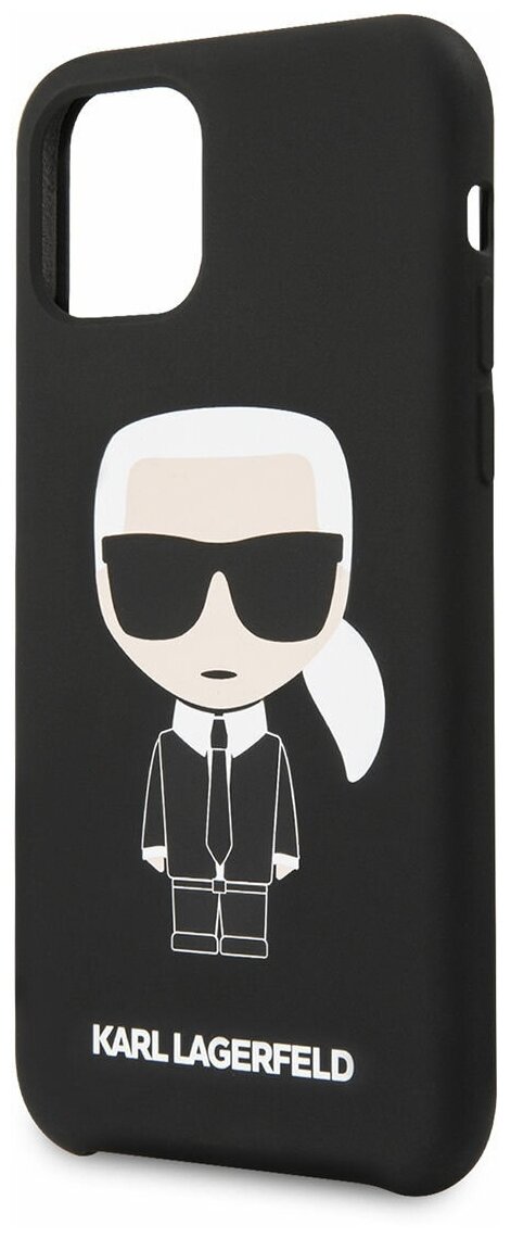 Чехол Lagerfeld для iPhone 11 PU Leather Iconik Karl Hard Black