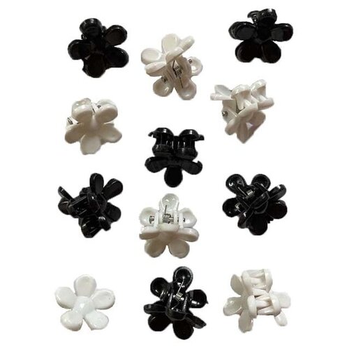 Крабик для волос, рамашка Мини (набор 10 шт.) разноцветные детские крабики