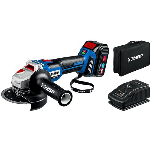 Бесщеточная УШМ ЗУБР Профессионал 20В 1 АКБ 4Ач AB-125-41 1662000₽