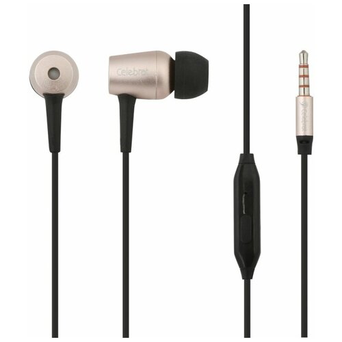 Гарнитура Celebrat G1 вставная металлическая золотая 19000₽