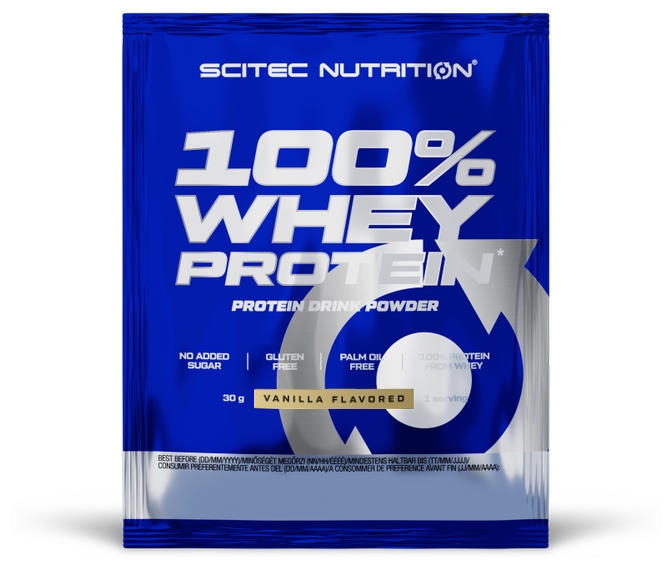 Протеин Scitec Nutrition 100% Whey Protein, 30 гр Ваниль