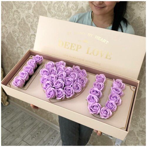 Розы из мыла / Подарочный набор / Цветы из мыла 35шт