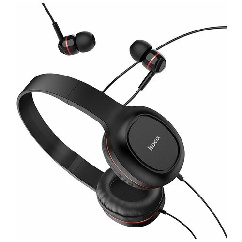 HOCO Наушники Hoco W24 черные с красным 58800₽