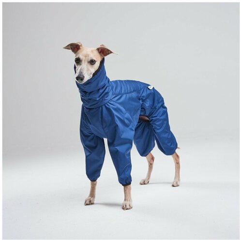 WOOFLER / Зимний, теплый комбинезон для левреток, одежда для собак мелких, средних и крупных пород, зима, цвет синий, размер S36