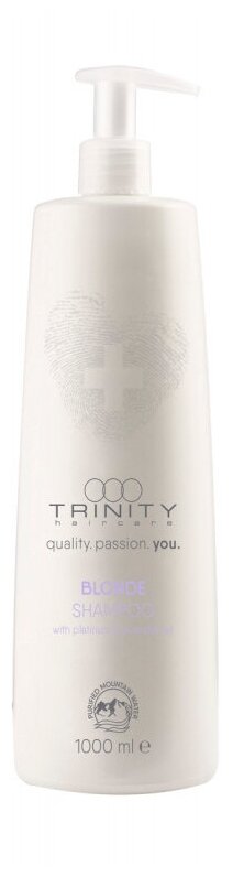 Trinity Care Essentials Blonde Shampoo - Тринити Кейр Эссеншлс Блонд Шампунь для окрашенных и осветленных волос, 1000 мл -