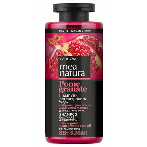 Farcom Шампунь для всех типов волос Mea Natura Pomegranate Сохранение Молодости, Греция, пл. бутылка 300мл