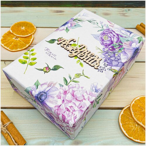 Изображение товара Подарок ко дню рождения женщине, Набор чая и сладостей, Подарочный набор из 3-х видов чая "Нежное настроение"