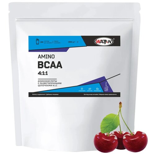 WATT NUTRITION BCAA 4:1:1, вишня, 1кг.