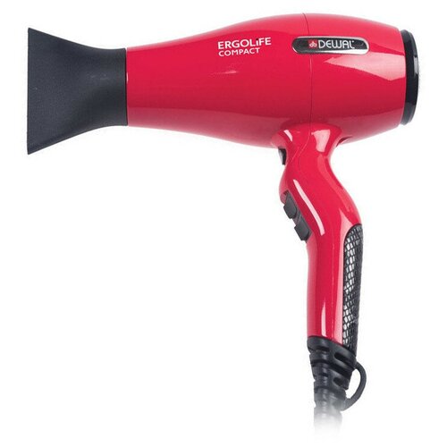 Фен DEWAL ErgoLife Compact красный 2000 Вт ионизация 2 насадки 450000₽