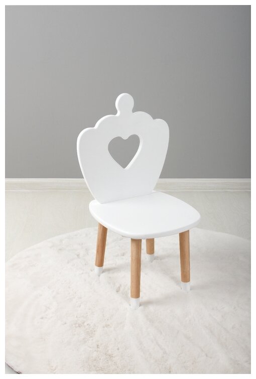 Детская мебель стул детский деревянный Мега Тойс Сердце - фотография № 3