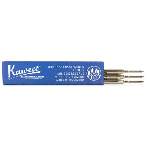 комплект стержней для шариковых ручек kaweco g2 1 0 мм черный Набор стержней для шариковых ручек KAWECO G2 3шт 0.8мм синий