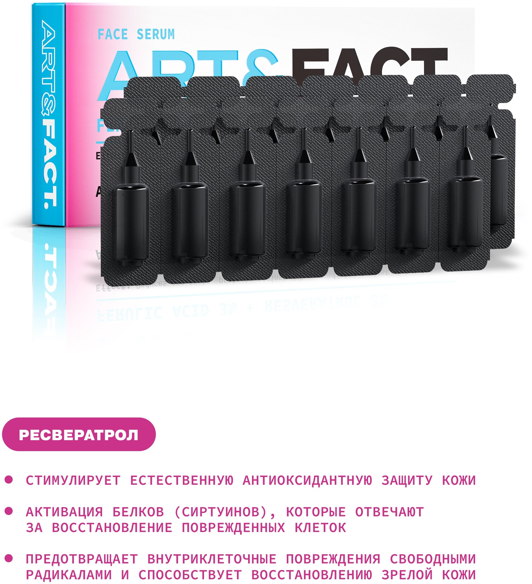 ART&FACT. Сыворотка под мезороллер и дермапен для лица с феруловой ...