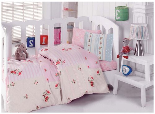 Комплект постельного белья Cotton Box 1041-04, 1.5-спальное, ранфорс, розовый