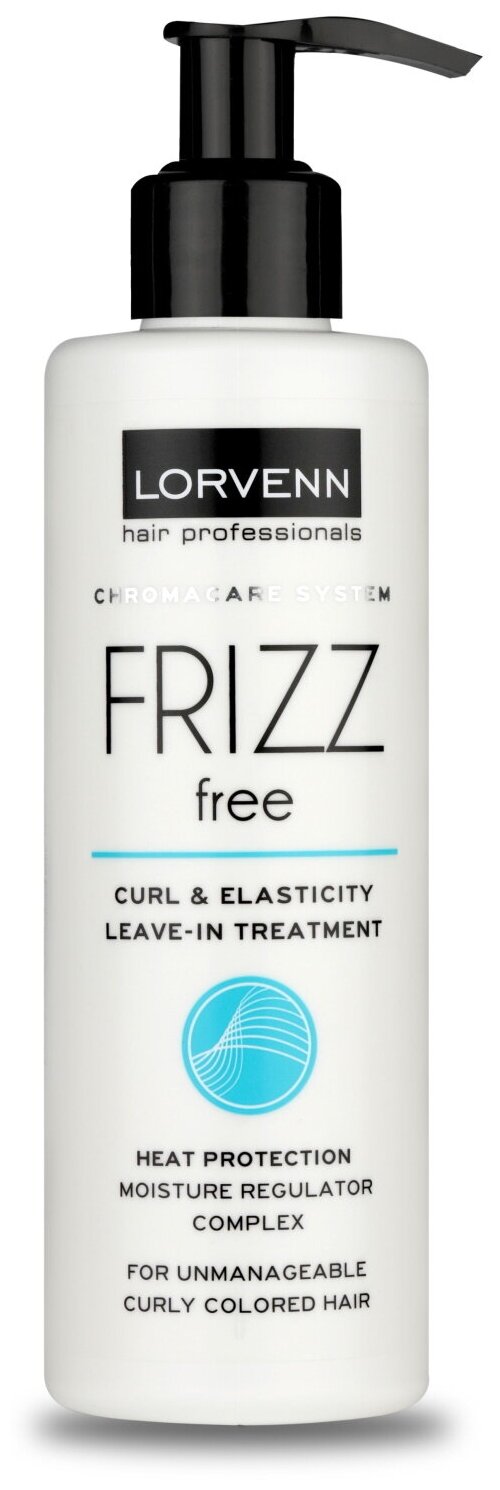 Увлажняющий лосьон Lorvenn Frizz Free, для непослушных, вьющихся, окрашенных волос, 200 мл