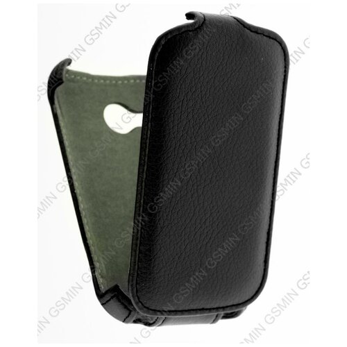 Кожаный чехол для HTC Desire C / Golf Redberry Stylish Leather Case (Черный)