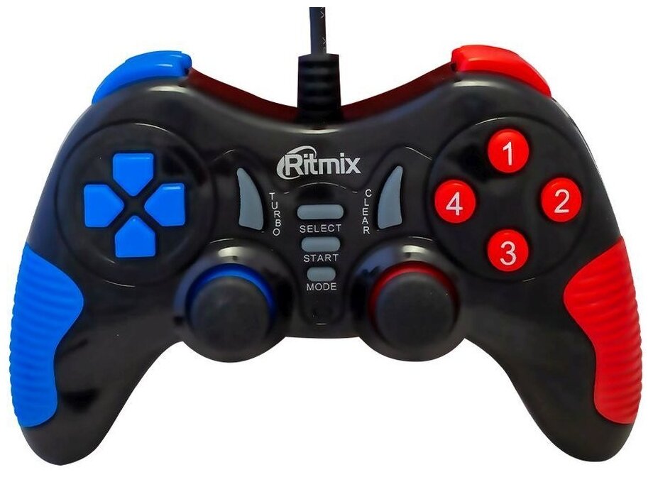 Геймпад Ritmix GP-013, черный/синий/красный
