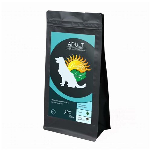 LiveRA Adult Dog сухой корм для взрослых собак, мясо домашней птицы по-деревенски, 1,2 кг