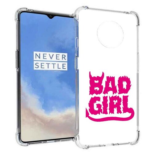 Чехол задняя-панель-накладка-бампер MyPads плохая девочка для OnePlus 7T противоударный