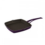 Сковорода-гриль с чугунной ручкой LAVA LV K GT 2626 K0 P 26 см, 1,51 л, 26 см фиолетовая - изображение