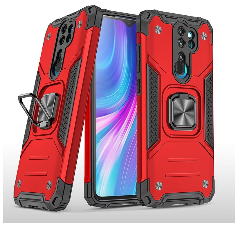 Противоударный чехол Legion Case для Xiaomi Redmi Note 8 Pro красный