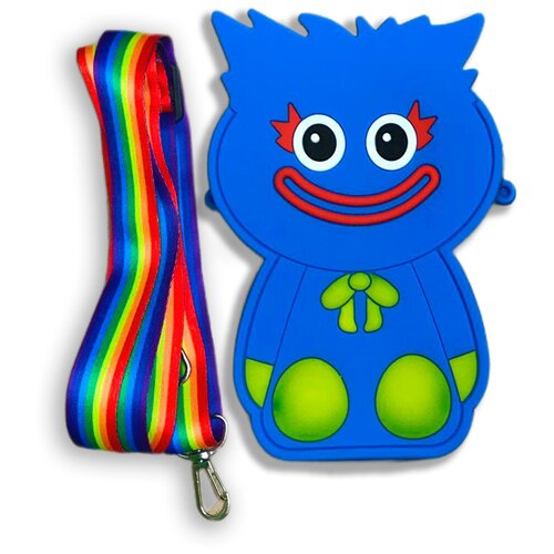 фото Сумка силиконовая кросс-боди с pop-it сумочка детская хаги ваги антистресс поп-ит