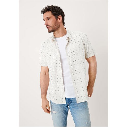 Рубашка для мужчин, s.Oliver, модель: 130.10.204.11.120.2113967, цвет: зеленый, размер: XXL