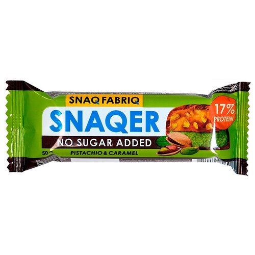 SNAQ FABRIQ Батончик глазированный SNAQER 50 гр (фисташка-карамель)