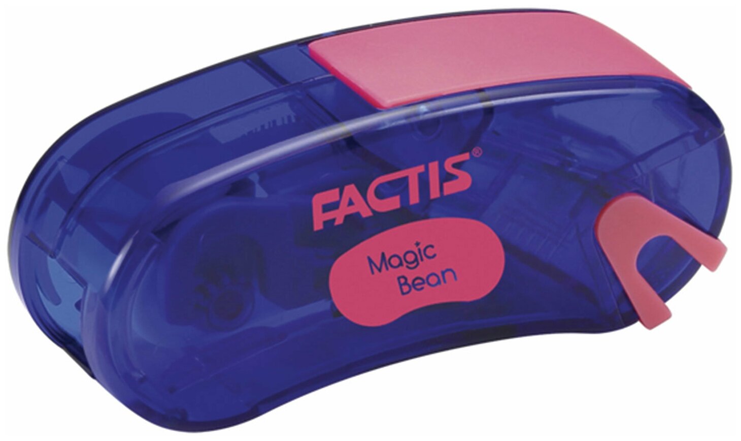 Точилка FACTIS Magic Bean (Испания), с контейнером и стирательной резинкой, 65x30x20 мм, ассорти, F4715215