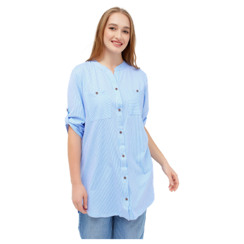 Рубашка женская, цвет голубой, размер 50