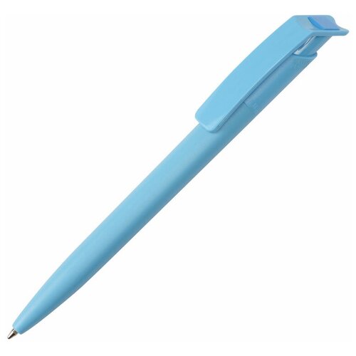 Шариковая ручка из переработанного rPET материала RECYCLED PET PEN F, матовая, голубой