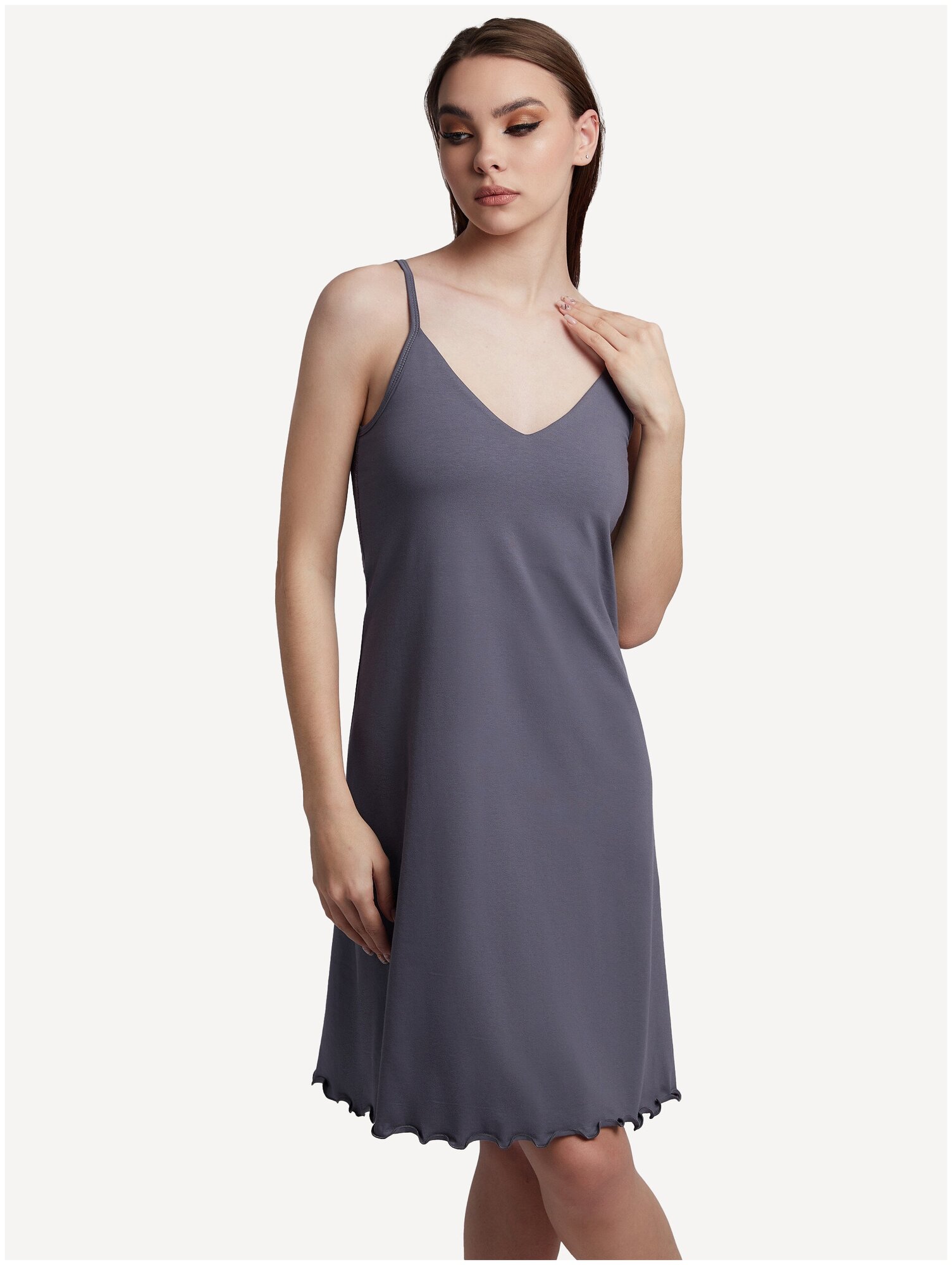 Ночная сорочка сексуальная с кружевом Mon Plaisir, арт.61821214, серый, размер 46 - фотография № 9