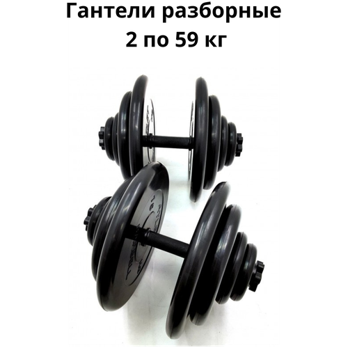 фото Гантели разборные 2 шт. по 59 кг mb barbell