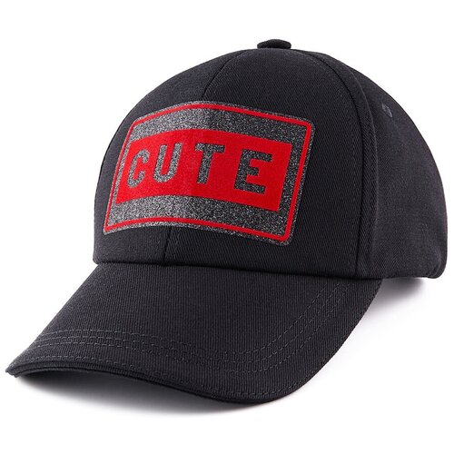 фото Женская бейсболка кепка "cute". черная. grafsi