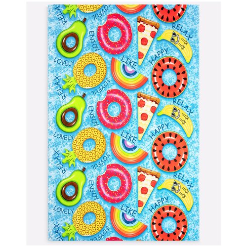 Вафельная простынь HappyFox Home, HF0065SP размер 150*200, цвет полосатый.рейс.синий