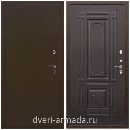 Входная дверь Армада Термо 3К Молоток коричневый; МДФ 16 мм ФЛ-2 Венге