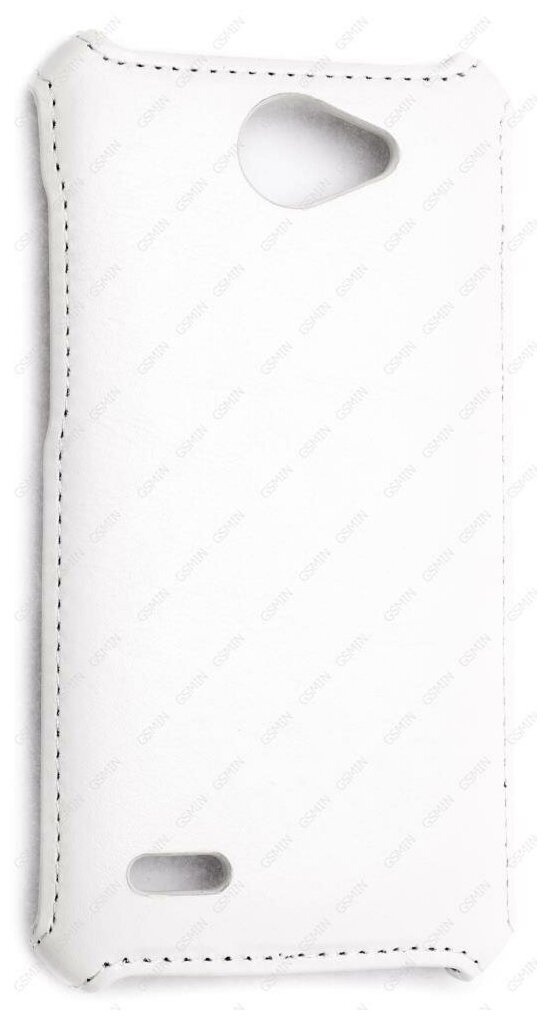 Кожаный чехол-накладка для Fly FS551 Nimbus 4 Aksberry (Белый)