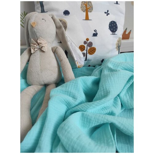 Мягкая муслиновая пеленка premium для малышей bpkids 100х100 см, хлопок, полынь