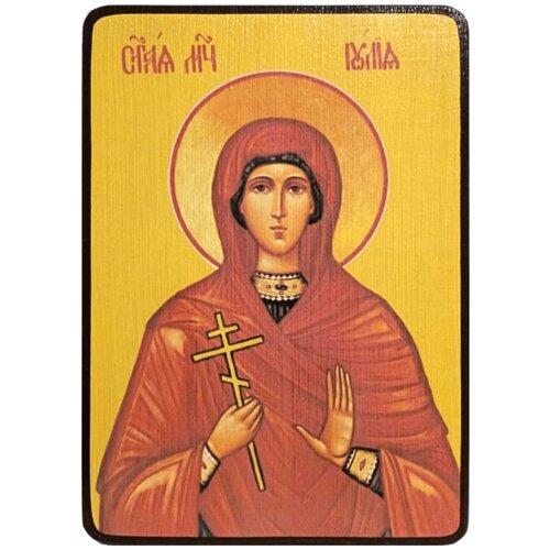 Икона Иулия Анкирская (Коринфская) в красном, размер 19 х 26 см