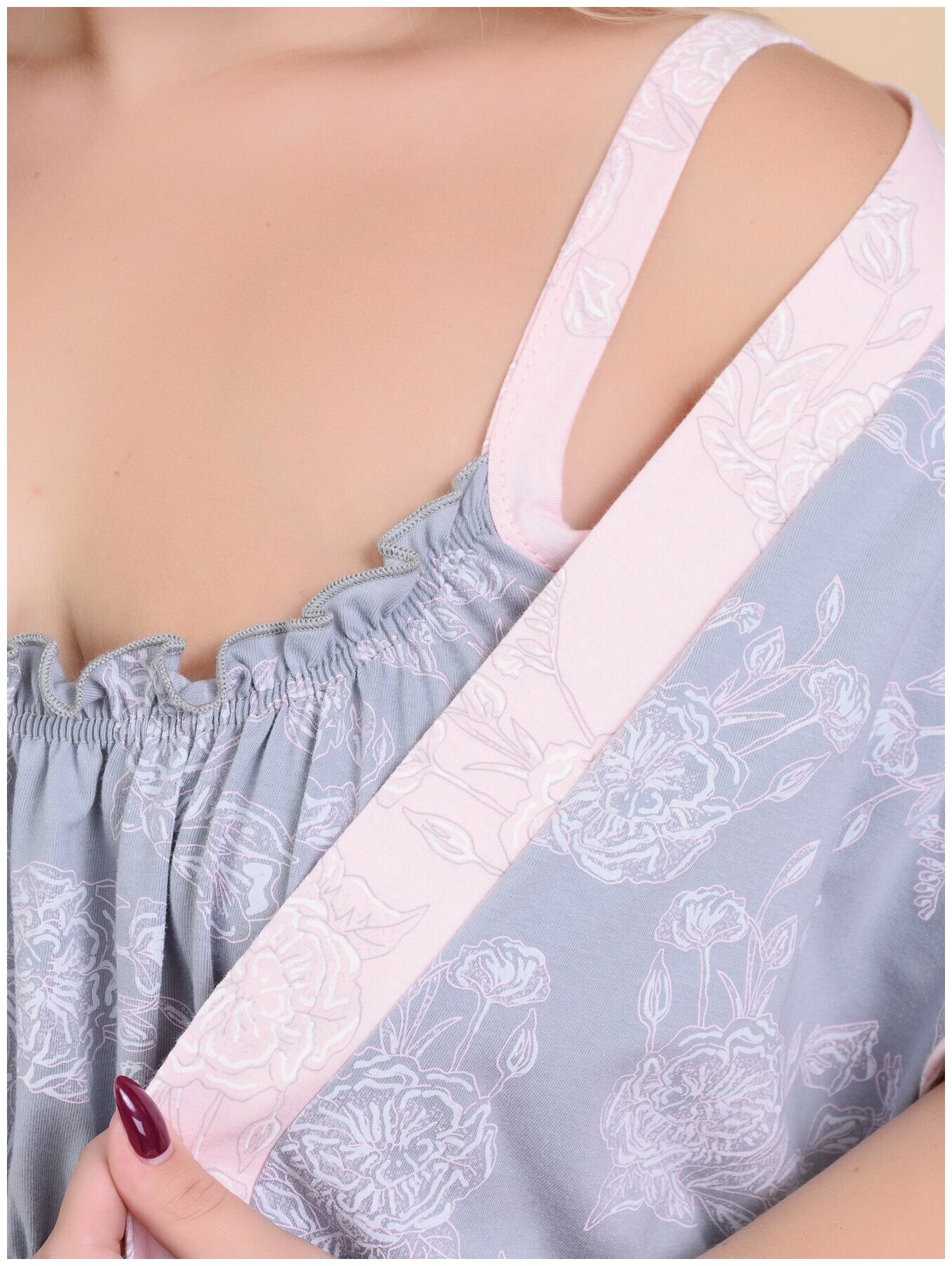 Пеньюар женский кружевной большого размера халат ночная сорочка - фотография № 8