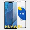 Полноэкранное защитное стекло на телефон Huawei Y8S / Противоударное полноклеевое стекло для смартфона Хуавей У8С с олеофобным покрытием - изображение