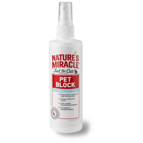 Отпугивающий спрей для кошек 237 мл Natures Miracle Pet Block Reppellent Spray