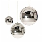 Подвесные светильники в стиле Tom Dixon Mirror Ball серебристые (3 штуки диаметр 15 см)
