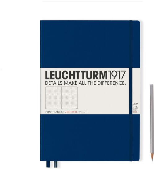 Книга для записей Leuchtturm1917 Master Classic A4, в клетку, темно-синий