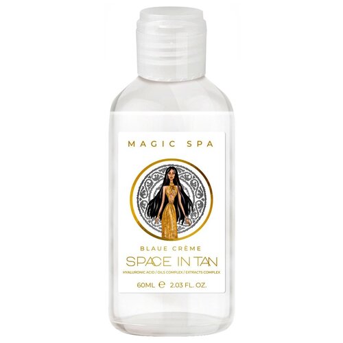SPACE IN TAN Молочко для тела восстанавливающее BLAUE CREME MAGIC SPA с гиалуроновой кислотой, маслом арганы и экстрактом женьшеня, 60 мл