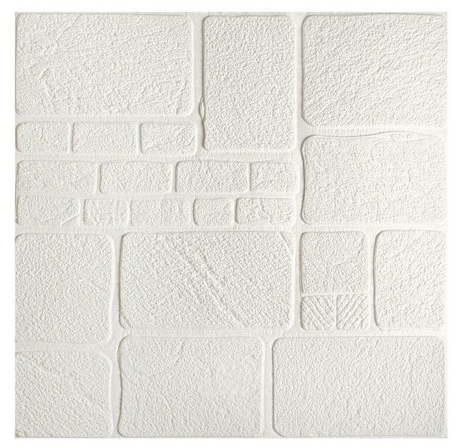 фото Самоклеящаяся ПВХ панель "Белая плитка" 69*68см