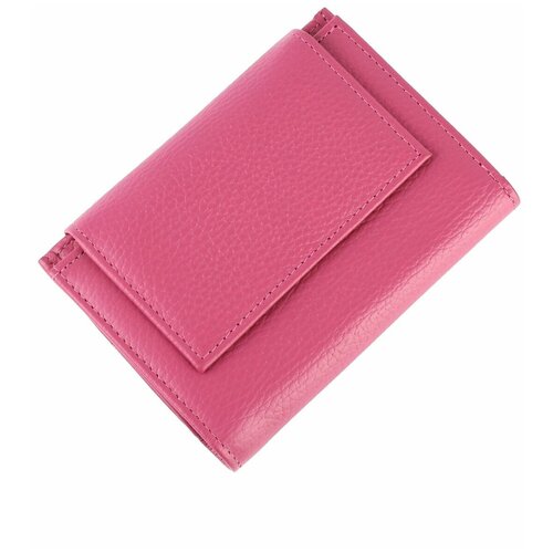 фото Кошелек женский из натуральной кожи, маленький бумажник для денег, портмоне на каждый день фуксия 01-пр510-115 кроко