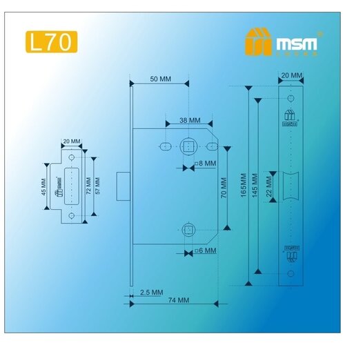 Механизм врезной сантехнический MSM L70 AC (медь)