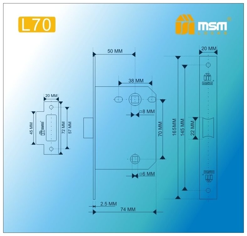 Механизм врезной сантехнический MSM L70 AC (медь)