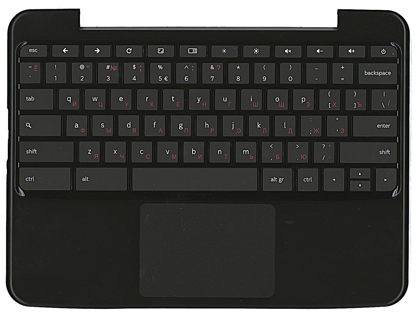 Клавиатура для ноутбука Samsumg Chromebook XE500 черная топ-панель 2950₽