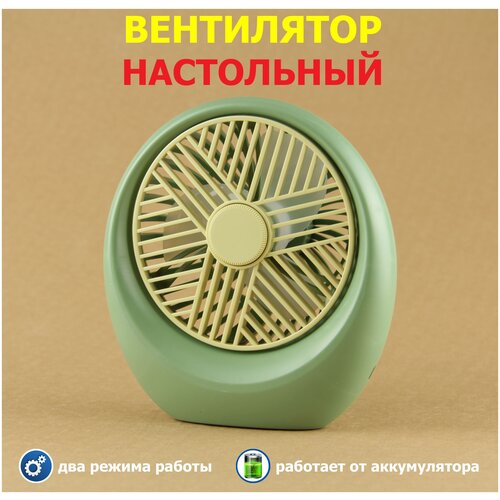 Вентилятор настольный DianDi SQ-2174 аккумуляторный 2 режима работы зелёный 52500₽